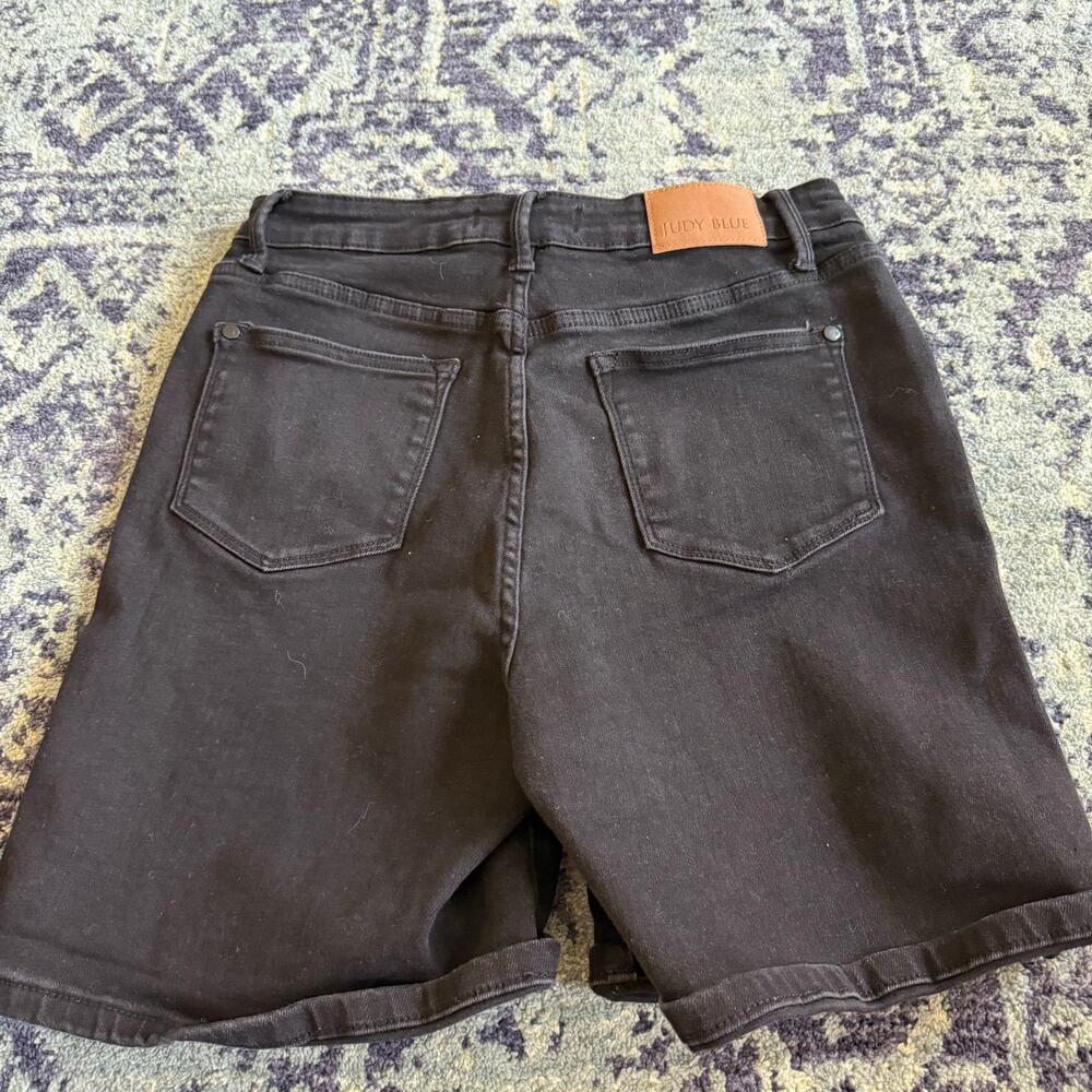 Judy Blue Black Denim Jean Shorts Size XL 6.5” Inseam Casual Summer - Picture 5 of 8